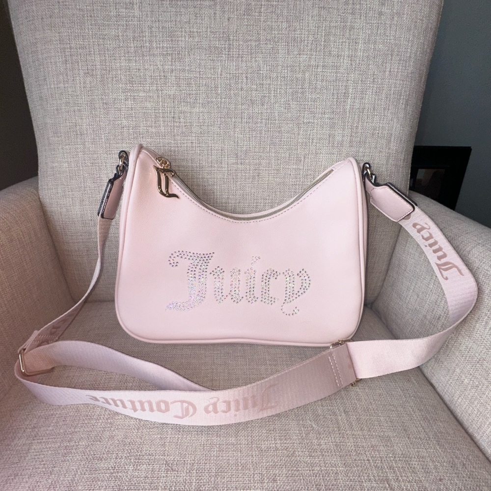 Juicy Couture Obsession Adjustable Crossbody in Taffy Pink